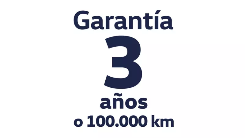 Garantía 3 años ó 100.000 km