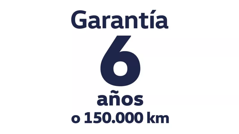 Garantía 6 años ó 100.000 km